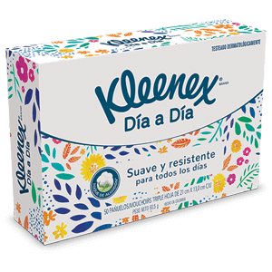 Kleenex día a día 50 pañuelos caja floral